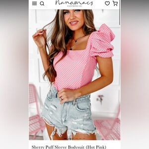 Sherry Puff sleeves Hot Pink by Nanamacs boutique